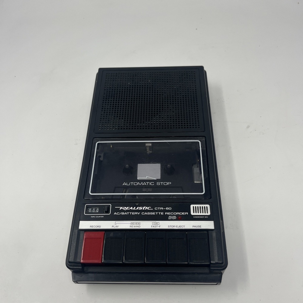 Realistic CTR-60 AC/Battery Cassette Player Recorder Tested